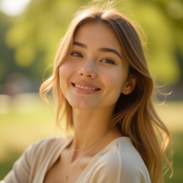 Outdoor lifestyle portrait with natural light