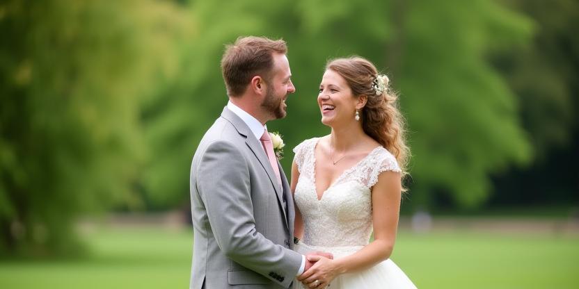 Candid wedding moment in Hyde Park